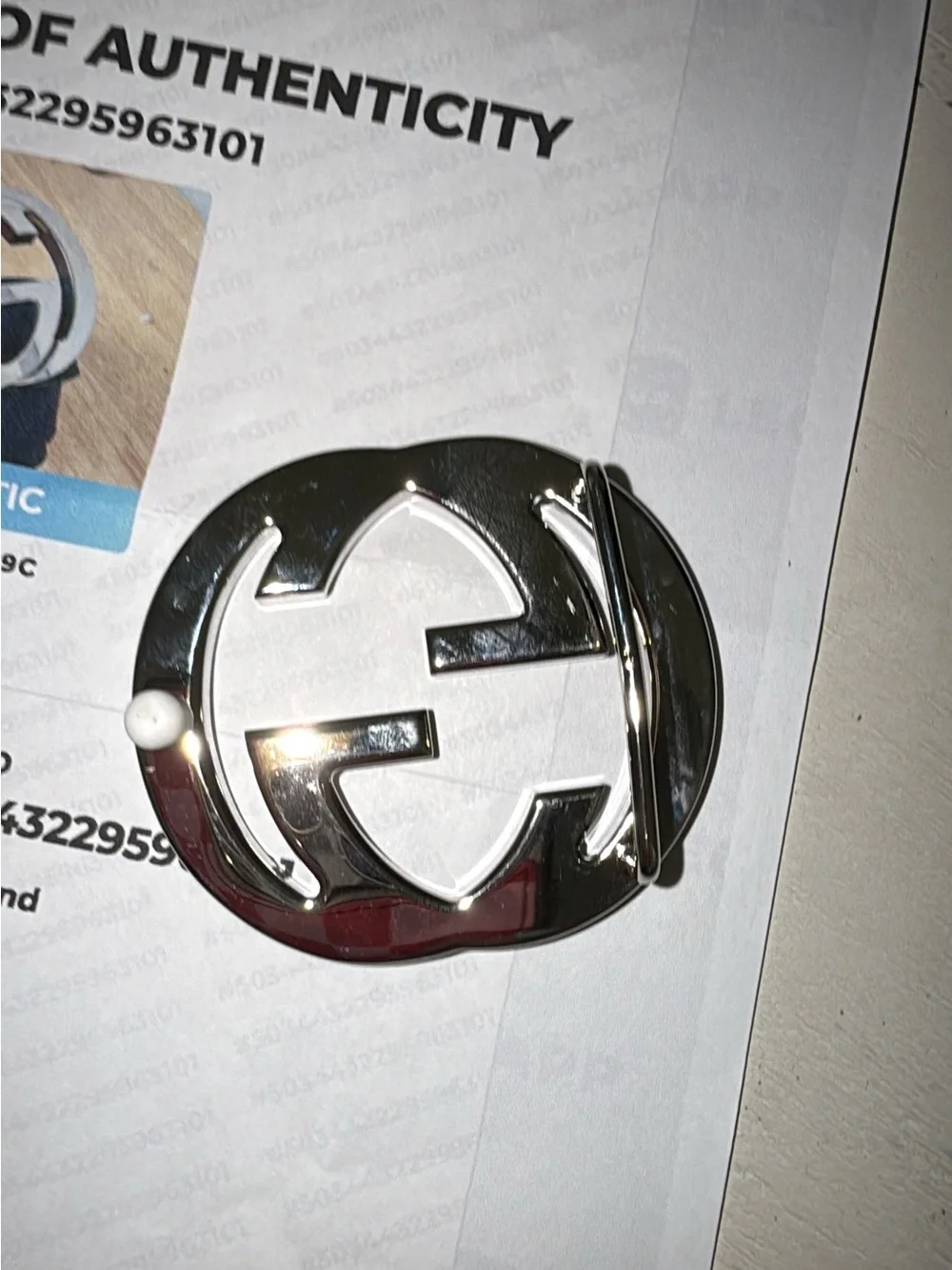 Gucci silver belt buckle authentication included !!! - Picture 3 of 5